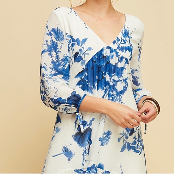 LAST ONE! Entro Blue & White Boho Floral - Picture 2 of 8